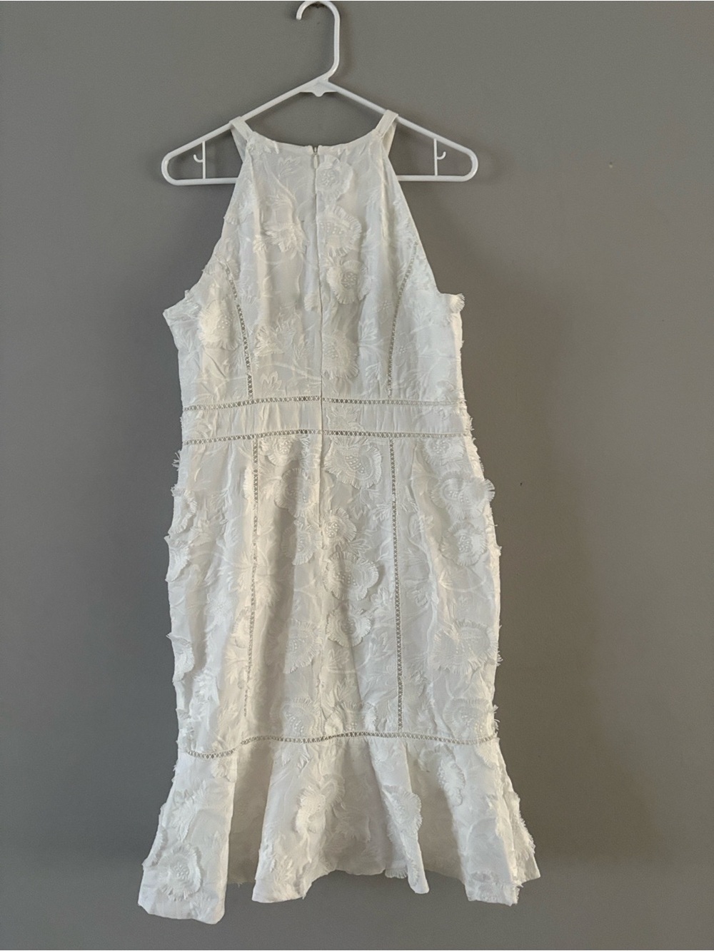 INC International Concepts White Textured Halter Cocktail Dress - Picture 11 of 11